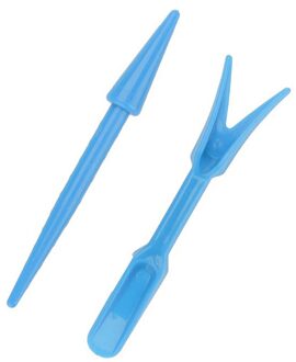 2Pcs Zaaien Vetplanten Transplantatie Zaailingen Geplant Tuin Planter Kit Transplanteren Apparaat Bonsai Meststof Punchers Apparaat blauw