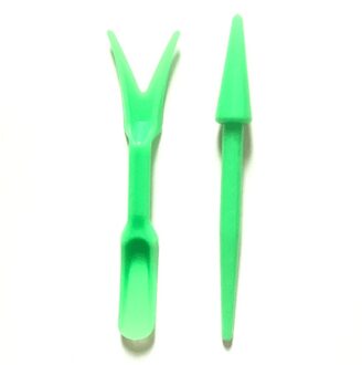 2Pcs Zaaien Vetplanten Transplantatie Zaailingen Geplant Tuin Planter Kit Transplanteren Apparaat Bonsai Meststof Punchers Apparaat groen