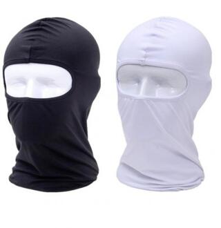 2Pcs Zon Bescherming Stofdicht Ademend Balaclava Volledige Dekking Gezichtsmasker zwart wit