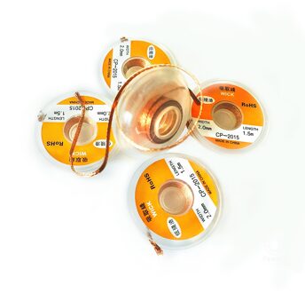 2Pcs Zuig Tin Draad Tin Absorptie Koperdraad Koperdraad Weave Absorberen Tin Residu Schoon Absorberen Tin Slakken Lage residu Soldeer