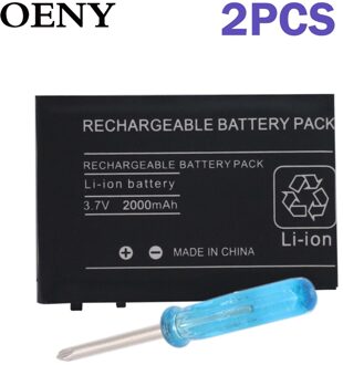 2Pcsrechargeable Lithium-Ion Batterij Voor Nintendo Dsl Nds Lite Pack Met Mini Schroevendraaier Compatibel Withnintendo Ds Lite Ndsl