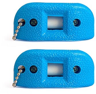 2Pcssandstone Ijshockey Schoen Double Side Puntenslijper Ice Skate Blade Hockey Slijpen Oliesteen Draagbare Met Opknoping Opbergtas Blauw