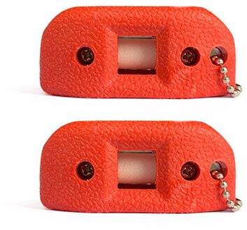 2Pcssandstone Ijshockey Schoen Double Side Puntenslijper Ice Skate Blade Hockey Slijpen Oliesteen Draagbare Met Opknoping Opbergtas Rood