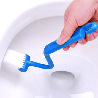 2Pcstoilet Borstel Badkamer Schoonmaken Accessoires Portable Wc Borstel Hoek Borstel Buigen Handvat Scrubber Gebogen Willekeurige