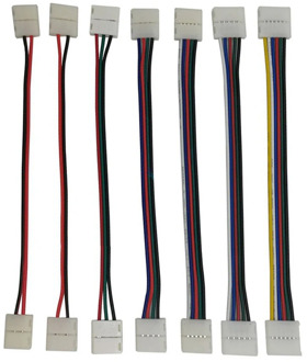 2pin 3pin 4pin 5pin 6pin LED Connector Solderless Adapter For 3528 5050 RGB RGBW RGBCCT LED Strip