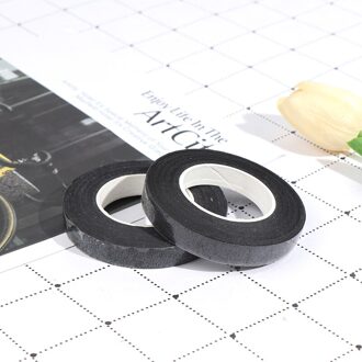 2Rolls Zelfklevend Papier Tape Enten Film Bloemen Stem Diy Kunstmatige Bloem zwart