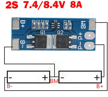 2s 8a Li-ion 7.4v 8.4v 18650 Bms Pcm 15a Peak Current Battery Protection Board Bms Pcm For Li-ion Lipo Battery Cell Pack Max 15a