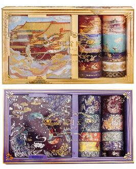 2Set Retro Chinese Stijl Masking Washi Tape Set Decoratieve Plakband Voor Diy Scrapbooking Sticker Label-D & een