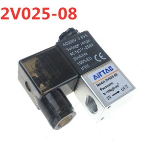 2V025-08 2 Poort 2Pos 1/4 "Bsp Elektrische Hex Pneumatische Controle Air Magneetventiel Spoel 12V 24V 110V 220V 50Hz 6VA AC110