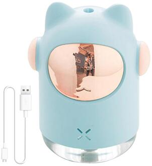 2W 300Ml Usb Mini Luchtbevochtiger Auto Aroma Essentiële Olie Diffuser Thuis Usb Fogger Mist Maker Auto Accessoires blauw