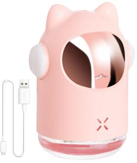 2W 300Ml Usb Mini Luchtbevochtiger Auto Aroma Essentiële Olie Diffuser Thuis Usb Fogger Mist Maker Auto Accessoires roze