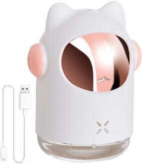 2W 300Ml Usb Mini Luchtbevochtiger Auto Aroma Essentiële Olie Diffuser Thuis Usb Fogger Mist Maker Auto Accessoires wit