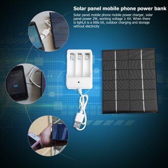 2W 6V Zonnepaneel Voor Power Bank Telefoon Oplader Aa Oplaadbare Batterij Oplader Smart Telefoon Draagbare Flexibele Power