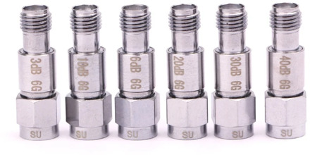 2W SMA DC-6GHz Coaxial Fixed Attenuators Frequency 6GHz SMA Fixed Connectors