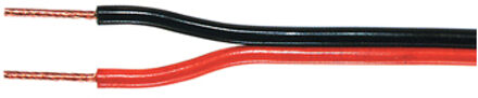 2x 1.50 mm², 100m audio kabel Zwart, Rood