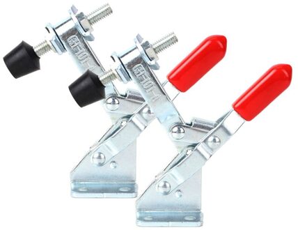 2x 101A 50Kg 110Lbs Sprinkhanen Verticale Snelle Clip Rechts Toggle Clamp Silver