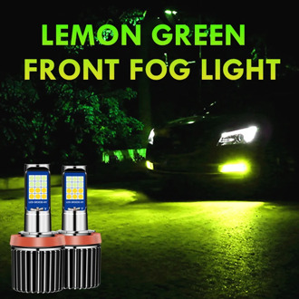 2X 2020 New Lemon green H11 LED Fog Light Bulbs H8 H9 HB3 9005 HB4 9006 H3 H27 881 LED White Yellow 12V DRL Car Daytime Running