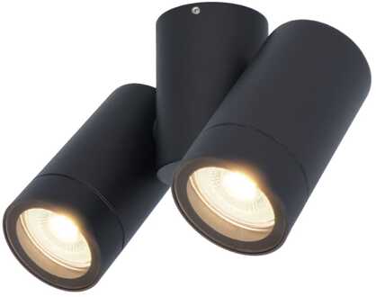 2x 5 Watt 4000K IP65 Zwart