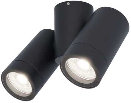 2x 5 Watt 6000K IP65 Zwart