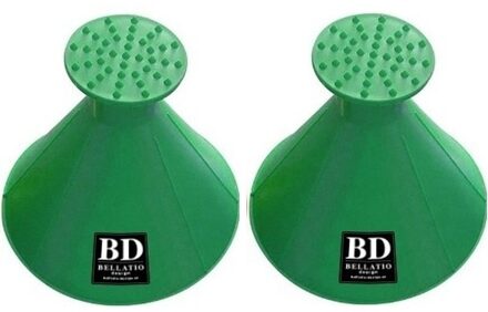 2x Auto ijskrabbers rond met trechter functie groen - IJskrabbers