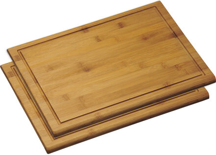 2x Bamboe houten snijplanken 32 x 44 cm