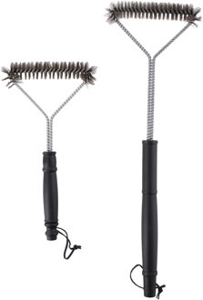 2x BBQ benodigdheden schoonmaak borstel - Barbecuereinigingsborstels