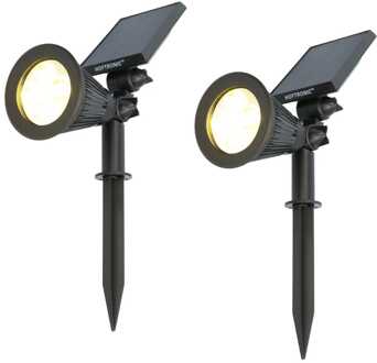 2x Bend Solar prikspot Zwart IP65 3000K