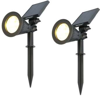 2x Bend Solar prikspot Zwart IP65 3000K