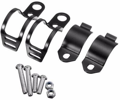 2X BLACK Billet Aluminium Richtingaanwijzer Brackets Vork Mount Klem 35mm-39mm