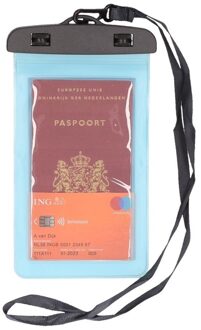 2x Blauw waterdichte documententasje/ paspoorthoesje - Paspoorthoesjes