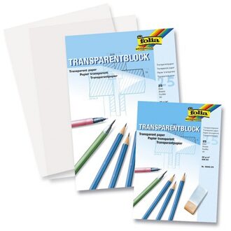 2x blokken transparant overtrekpapier A4 - Hobbypapier