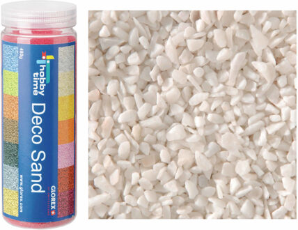 2x busjes fijn decoratie zand/kiezels kleur wit 500 gram - Decoratie zandkorrels mini steentjes 2 tot 6 mm