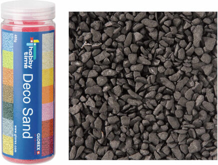 2x busjes fijn decoratie zand/kiezels kleur zwart 500 gram - Decoratie zandkorrels mini steentjes 2 tot 6 mm