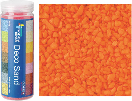 2x busjes grof decoratie zand/kiezels oranje 500 gram