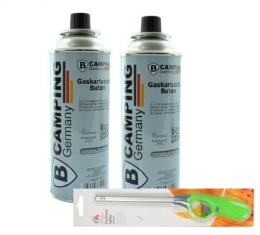 2x Butaan gasfles gasvulling 227 gram inclusief gasaansteker