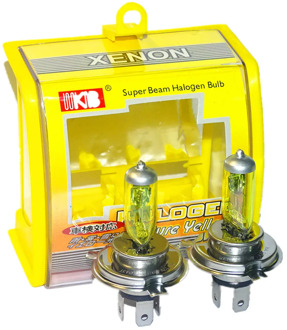 2x Car HeadLight Bulbs HB2 9003 H4 12V 100W 60W Auto Halogen Bulb Yellow 3000K Quartz Glass Car Head Light XENON H4 Car Fog Lamp