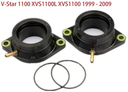 2X Carburateur Interface Intake outlet Spruitstuk Adapter Isolator Voor Yamaha V-Star 1100 XVS1100L XVS1100 1999 2007