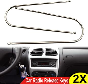 2X Cd Radio Removal Stereo Toetsen Hulpmiddel Voor Citroen Peugeot Voertuig Demontage U-Vormige Wisselaar Auto Accessoires Onderdelen Styling