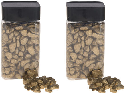 2x Decoratie/hobby stenen goud 600 gram