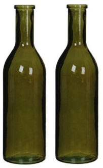 2x Decoratiefles / Glazen Fles Groen 50 X 15 Cm - Vazen