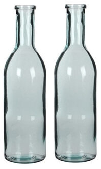 2x Decoratiefles / Glazen Fles Transparant 50 X 15 Cm - Vazen