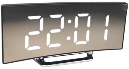 2x Desktop Led Digitale Wekker Usb-poort Battery Operated Voor Kantoor