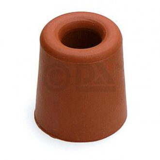 2x Deurbuffer / deurstopper terracotta bruin rubber 35 x 30 mm - Deurstoppers