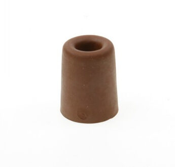 2x Deurbuffer / deurstopper terracotta bruin rubber 50 x 30 mm - Deurstoppers