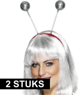 2x Diadeems met disco bollen