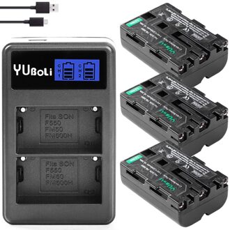 2x Digitale Camera Batterij NP-FM500H Np FM500H Npfm500h Bateria + Lader Voor Sony A200 A700 A900 A300 A550 A700K Dslr SLT-A57 lader en 3accu