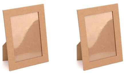 2x Diy blanco fotolijstje 16,5 x 12 cm - Knutselmaterialen - Diy producten - Fotolijstje versieren