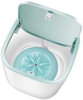 2x Draagbare Wasmachine Voor Make-Up Borstel Broek Reizen Camping Blauw