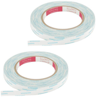 2x Dubbelzijdig tape rollen 1,27 cm x 24,5 meter