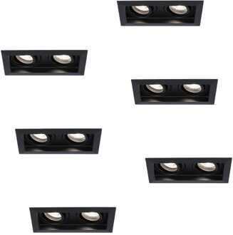 2x Durham - LED Inbouwspots Zwart Kantelbaar